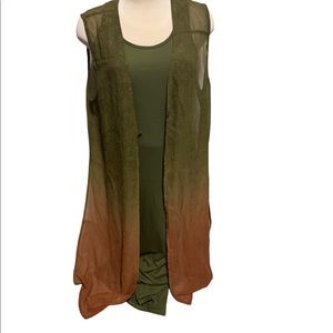 Vintage Allure Green Boho dress & shawl